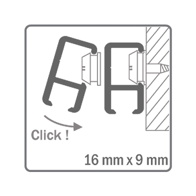 Скрытый Minirail 25кг/м.п.